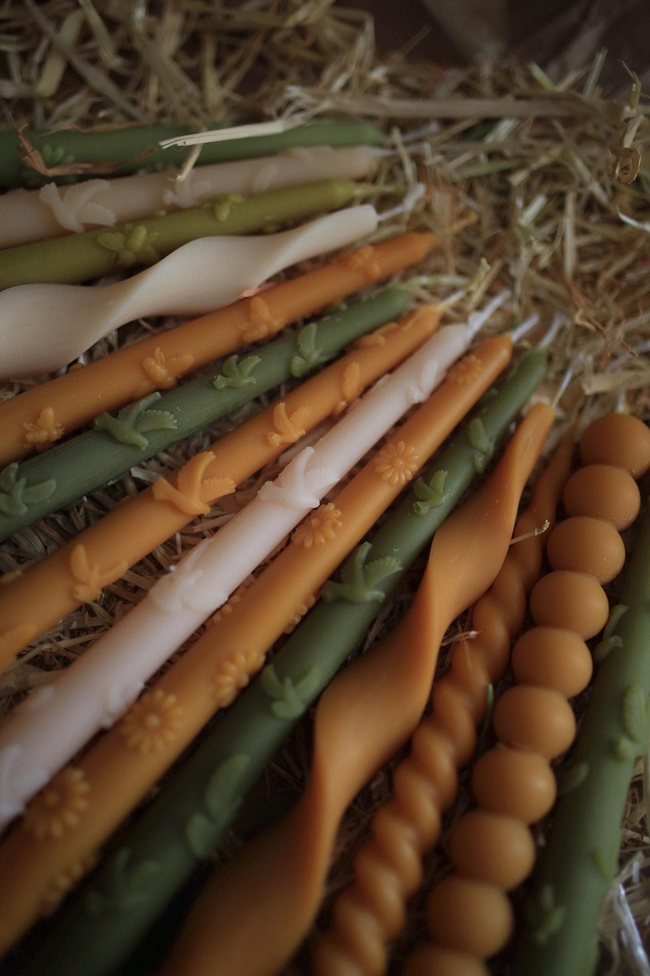 Pastel Taper Candles Set of 5 9