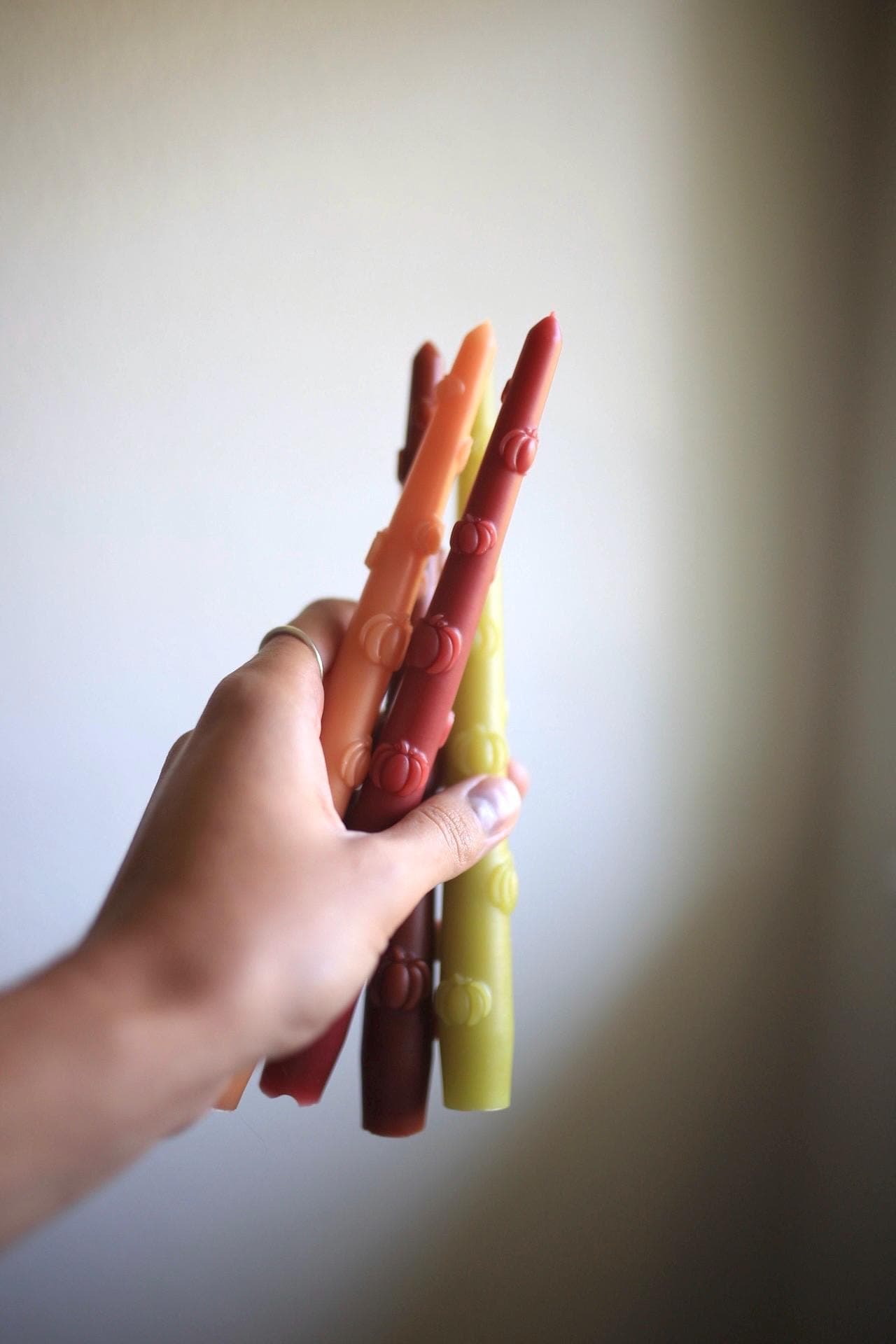 Pumpkin Taper Candles for Cozy Autumn Decor 6