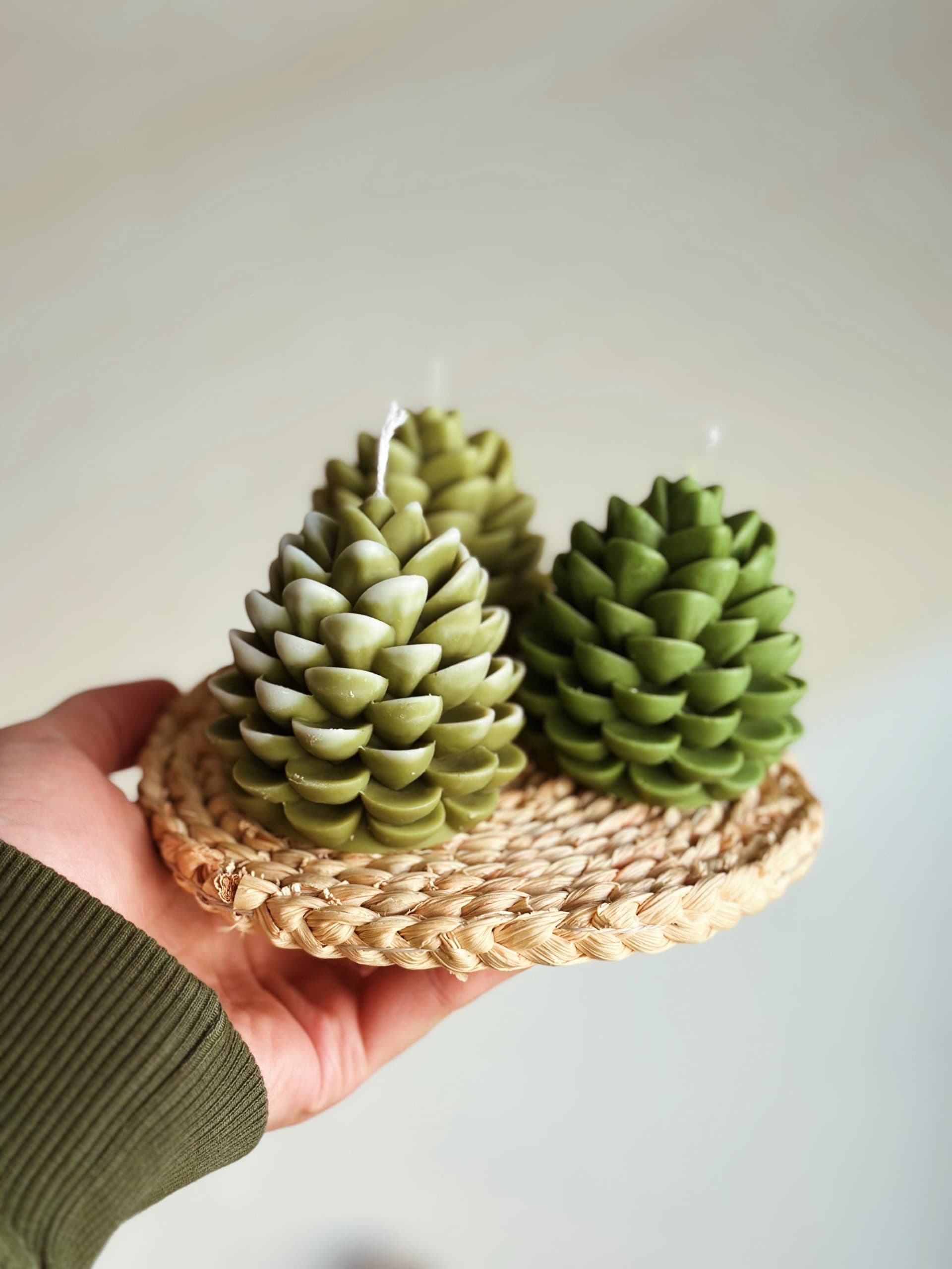 Pine Cone Candle Handmade Beeswax