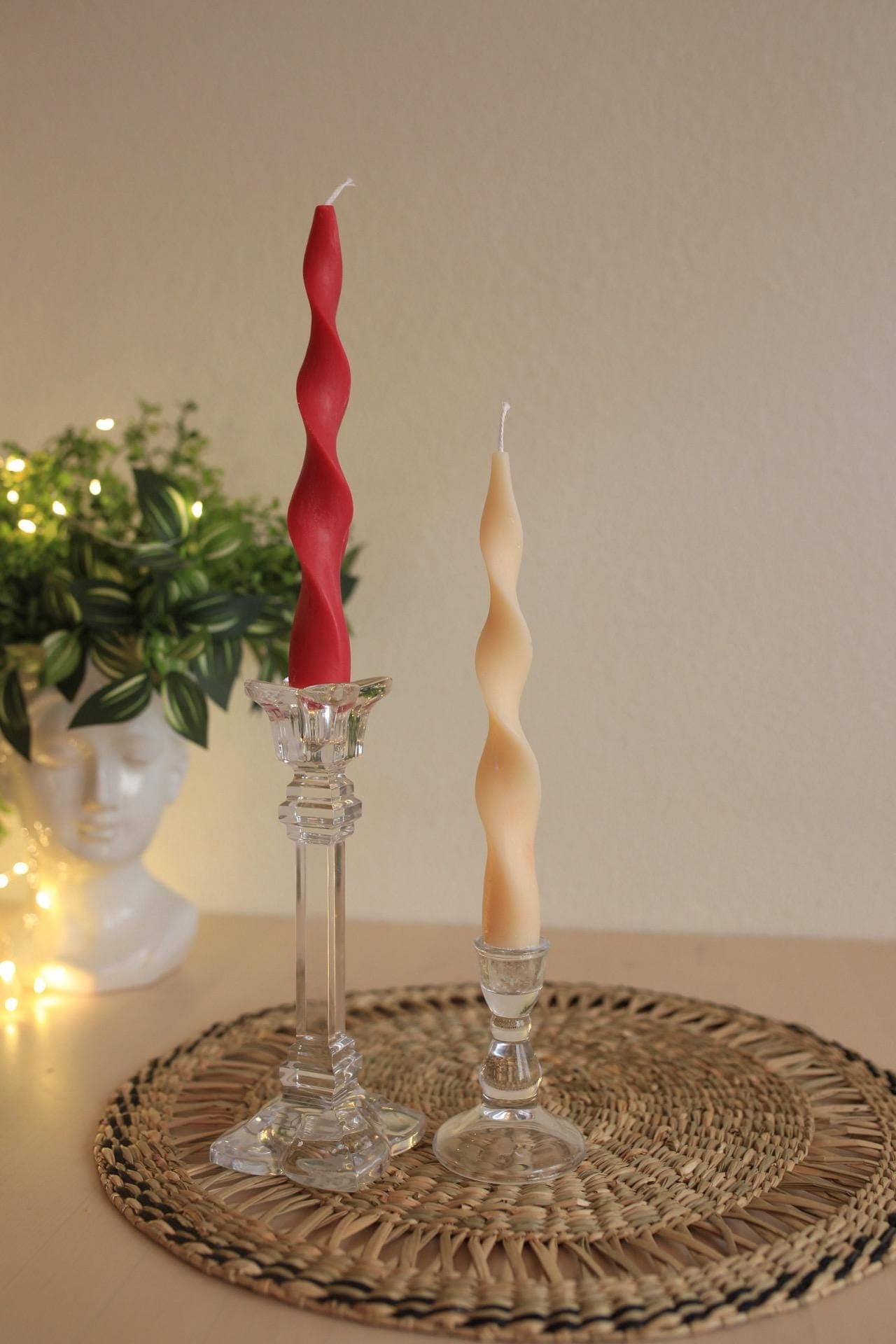 Spring Colored Taper Candles Set 5 9