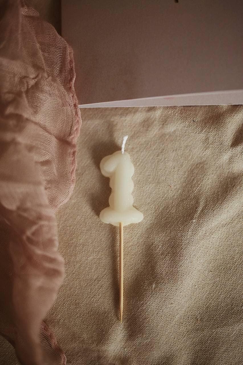 Beeswax Number Shaped Cake Candle 6