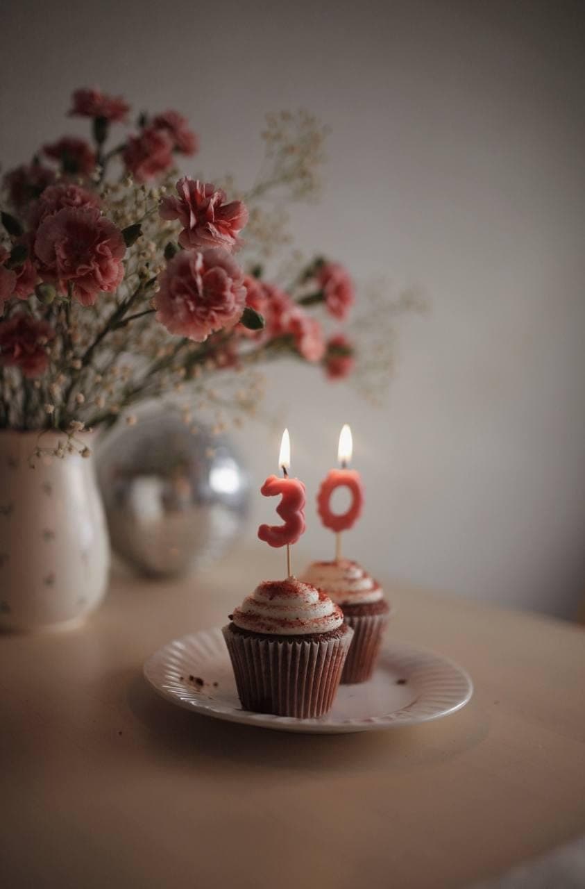 Beeswax Number Shaped Cake Candle 2