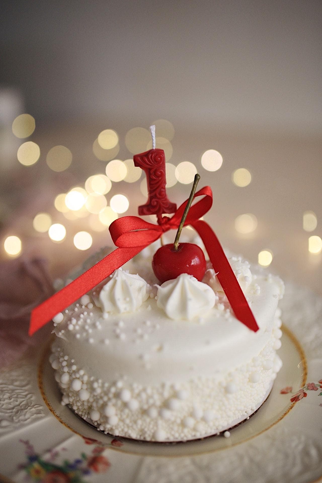 Cherry Cake Candles