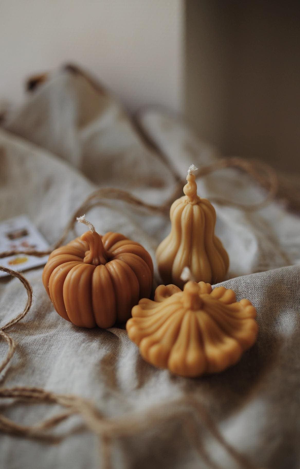Set of 3 Realistic Pumpkin Candles