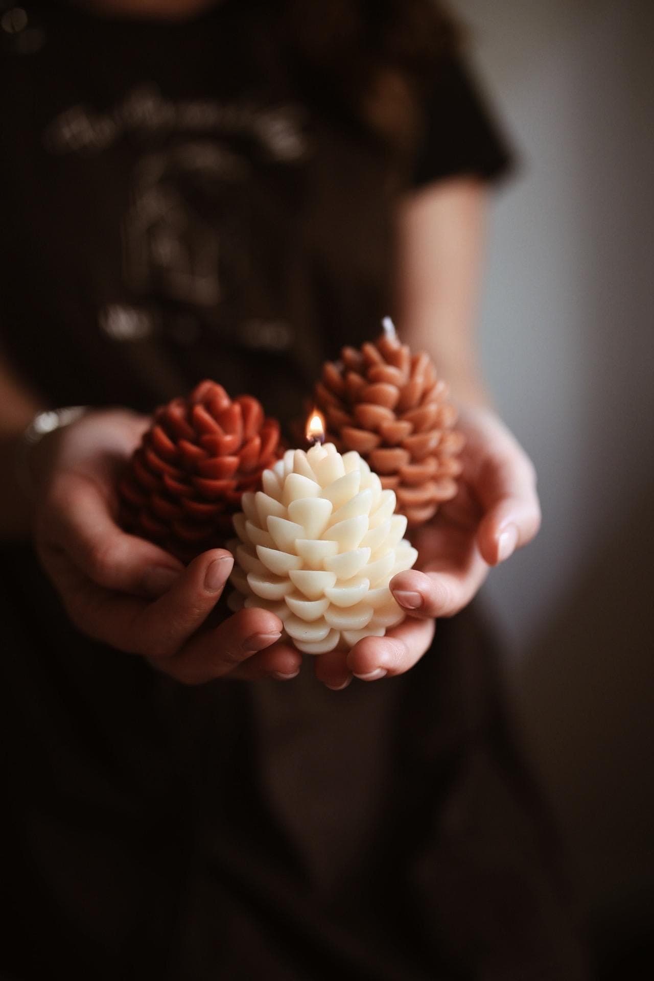 Handmade Pinecone Beeswax Candle