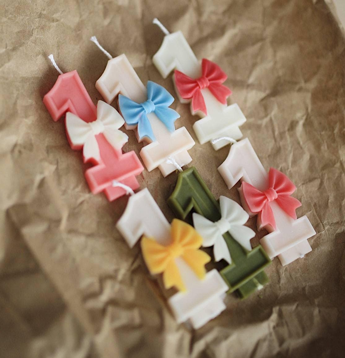 Handmade Beeswax Number Candles 2