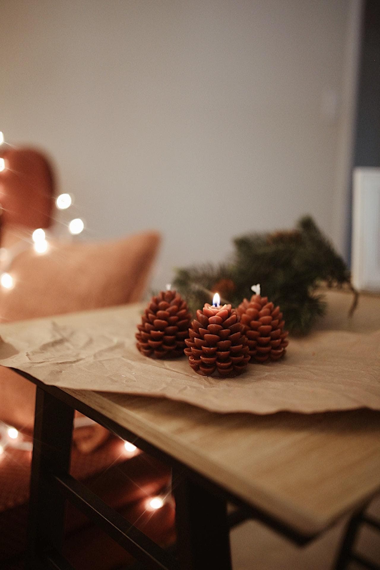 Handmade Pinecone Beeswax Candle 7