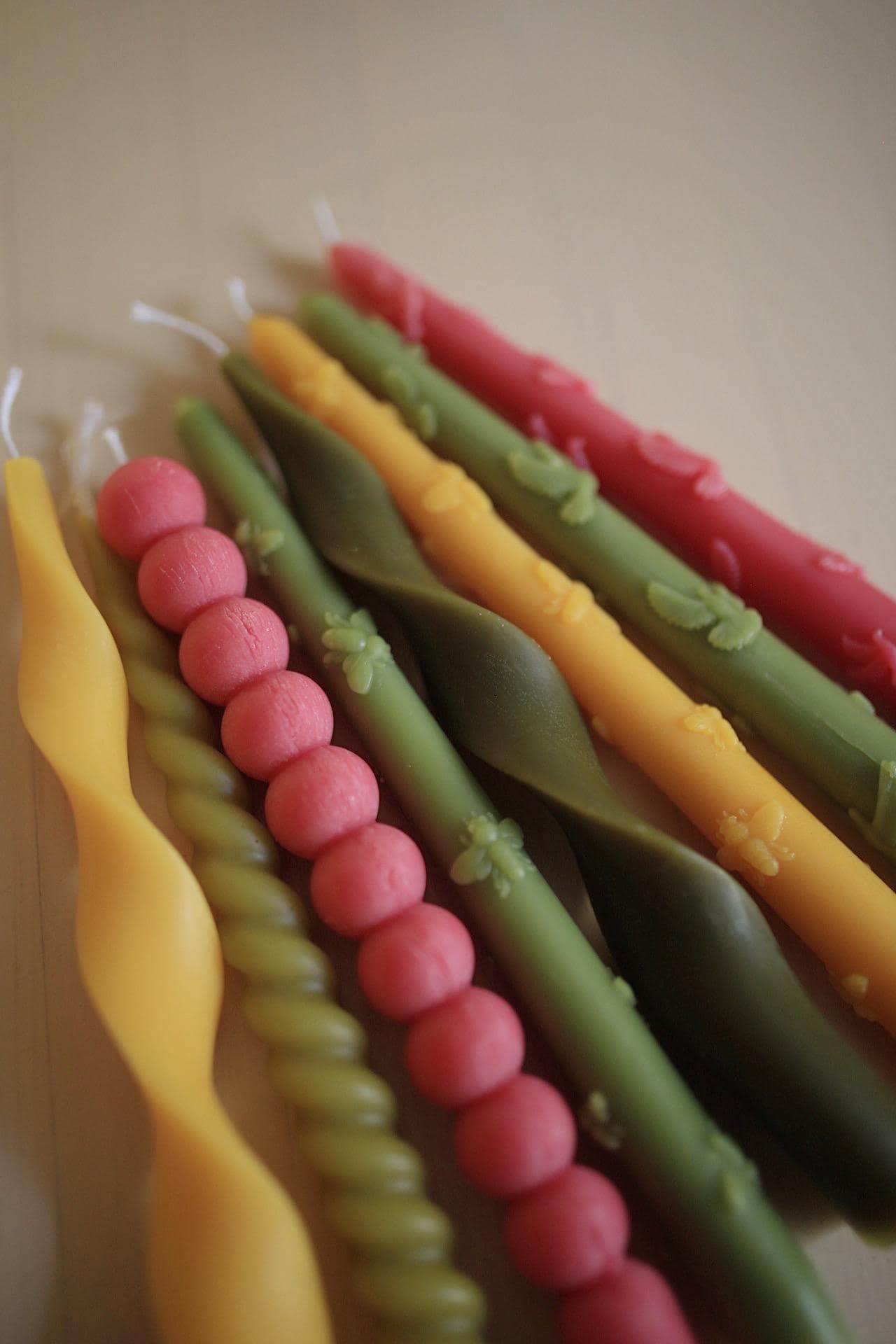 Pink taper candles 2