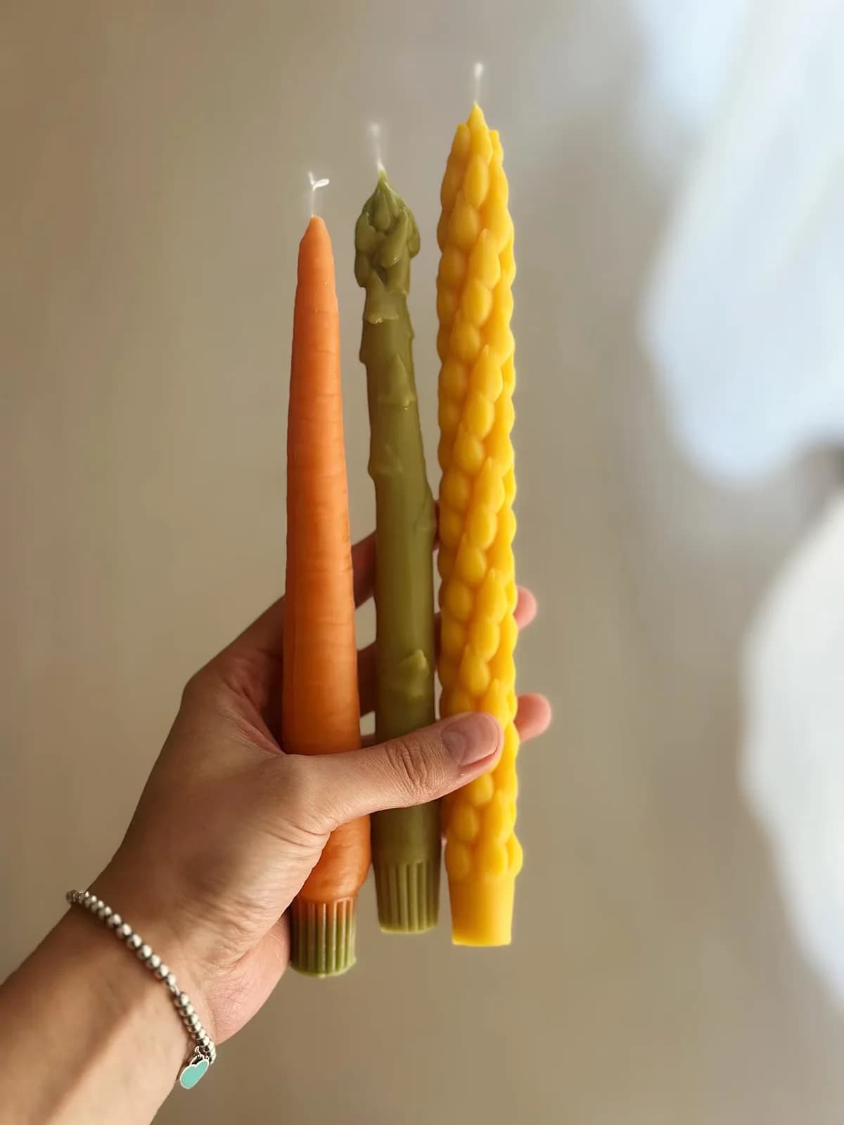 Natural Beeswax Taper Candle 12