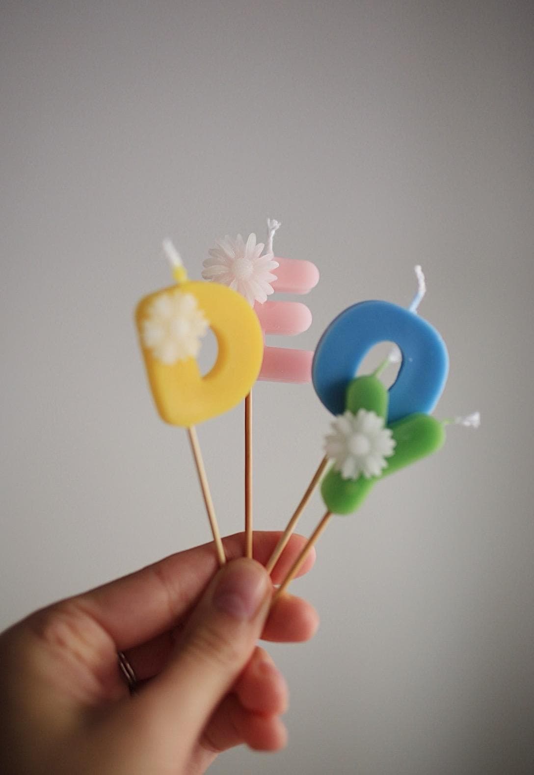 Beeswax Letter Candles for Birthday Cakes 5