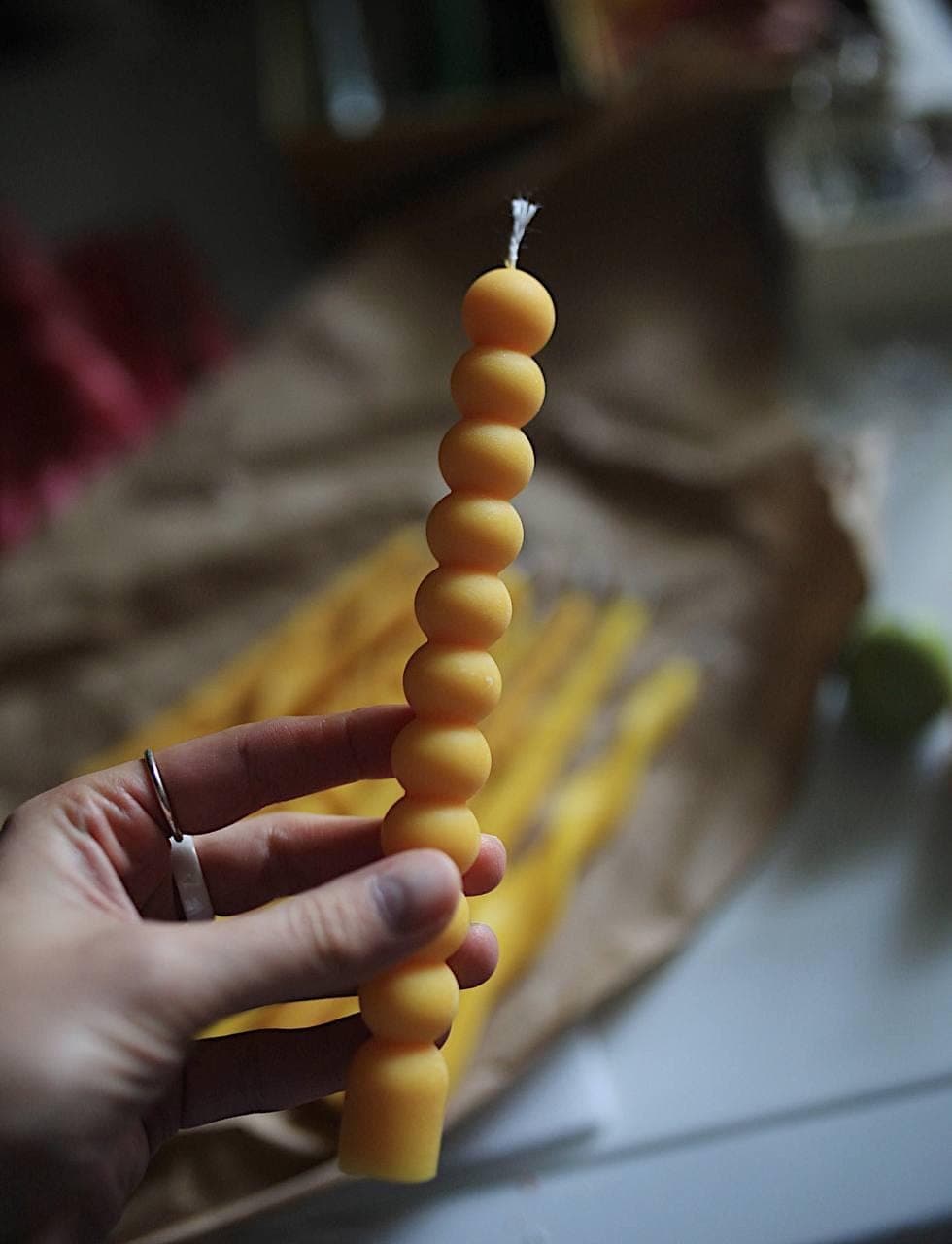 Yelow taper candles 2