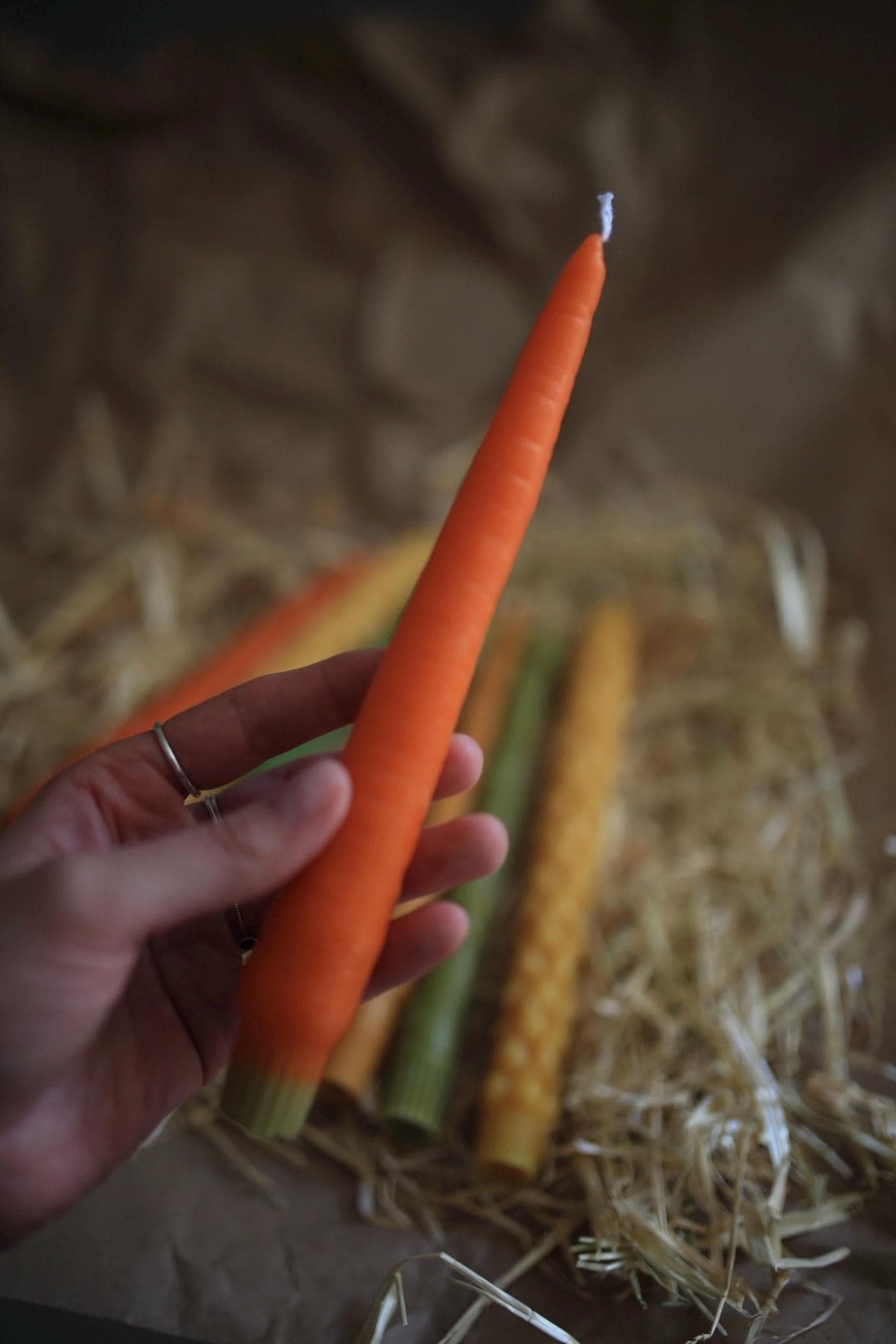 Harvest taper candles set of 5 4