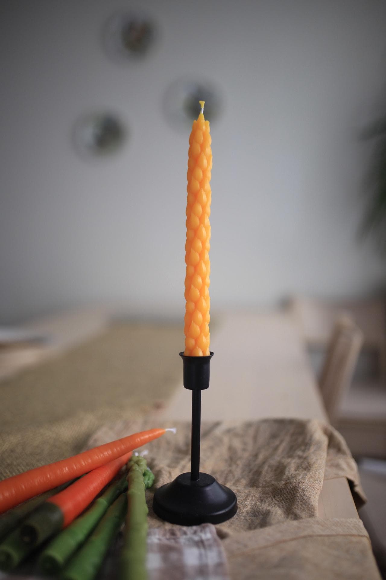 Harvest taper candles set of 5 10